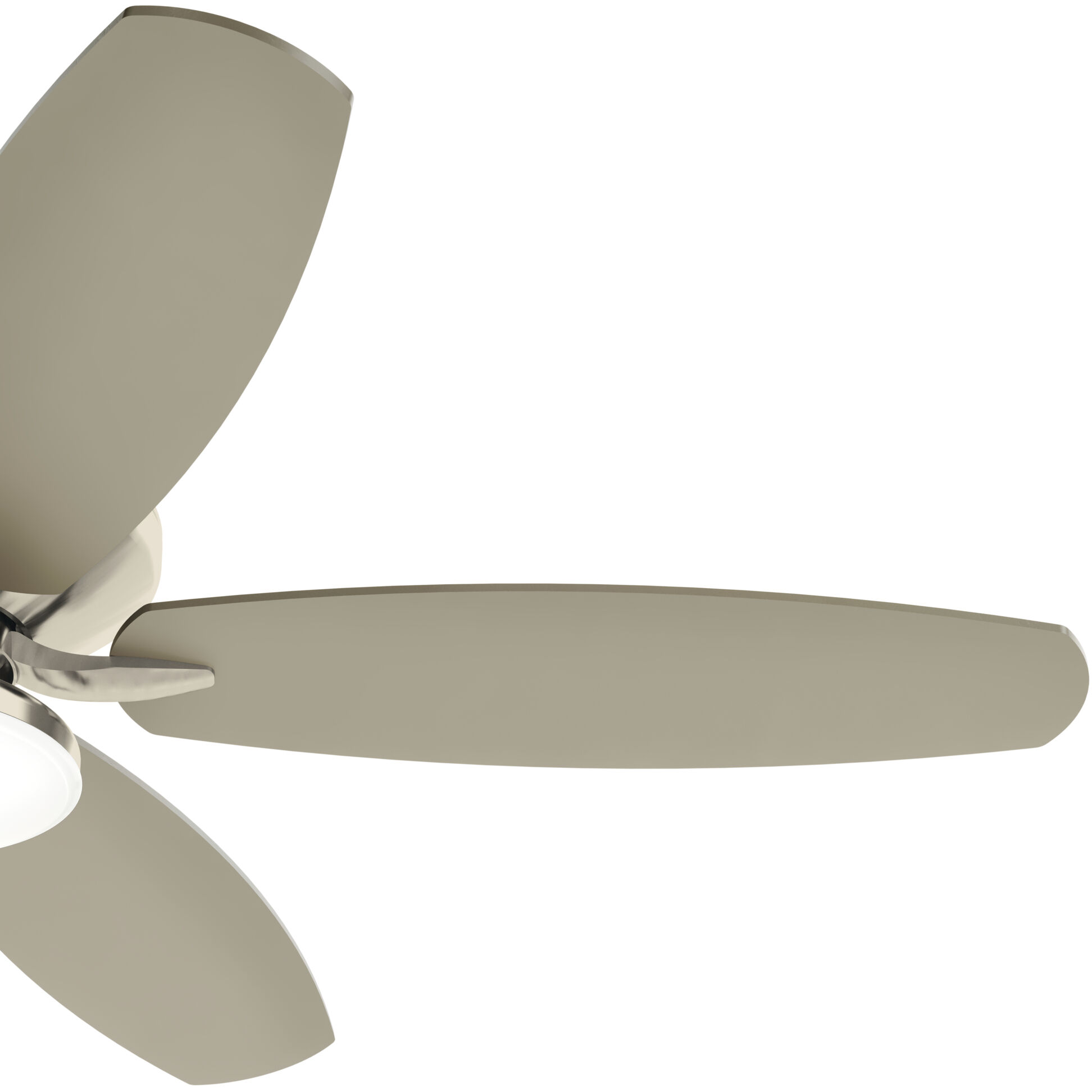Renew Designer 52 inch Painted Brushed Nickel with Silver Blades Ceiling Fan